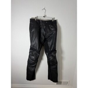 First Gear Leather Motorcycle Pants Motocross Riding Safe Race Size 34 Armor TPG